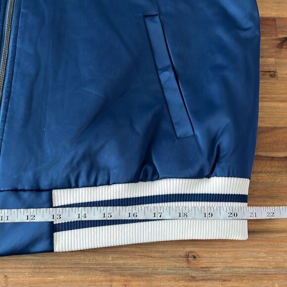 Harley-Davidson® Men's Club Crew Satin Bomber Jacket Colorblock Blue L - Picture 11 of 12